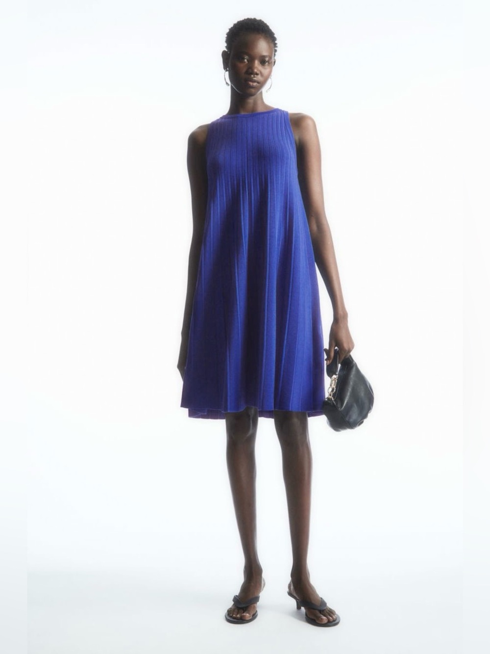 COS Pleated A-Line Mini Dress